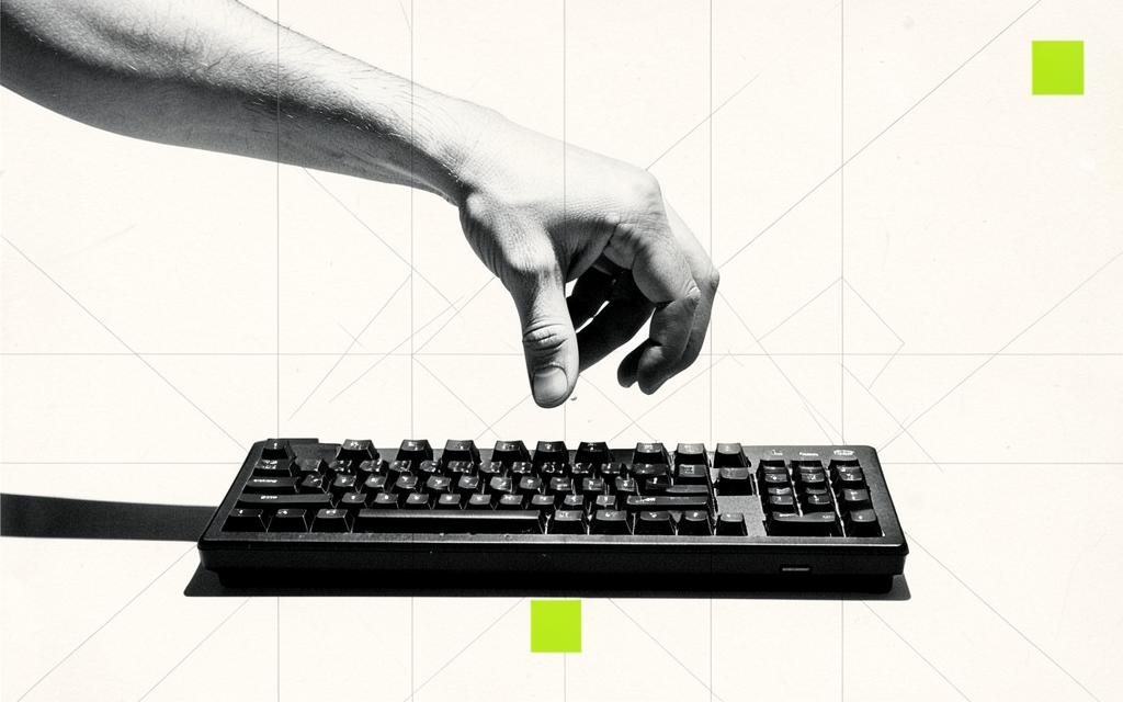 Ilustración editorial del artículo: ¿Estamos utilizando IA para trabajar más rápido o para trabajar diferente?